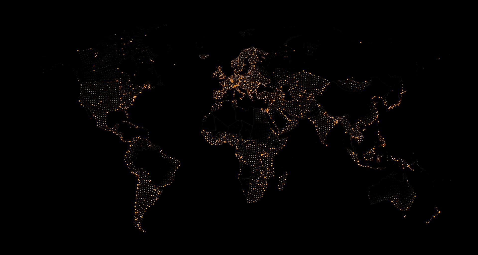 World Map Dotted Dots